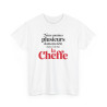 T-shirt Humour  C’est Moi la Cheffe – Tee Shirt Drôle Citation Femme Blanc Gris Sport