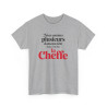 T-shirt Humour  C’est Moi la Cheffe – Tee Shirt Drôle Citation Femme Blanc Gris Sport