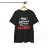 T-shirt Humour Nous Sommes Plusieurs Dans Ma Tête Mais C’est Moi la Cheffe – Tee Shirt Drôle Citation Femme Unisexe Noir