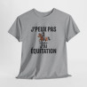 T-shirt J’Peux Pas J’Ai Équitation – Tee Shirt Humour Cavalière Cheval Unisexe Blanc Gris Sport – Idée Cadeau Passion Équitation