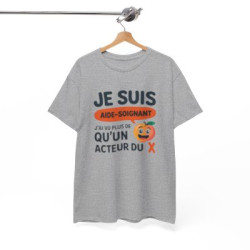 T-shirt Aide-Soignant Humour J’ai Vu Plus de  qu’un Acteur du X – Tee Shirt Métier Santé Unisexe Blanc Gris Sport