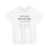 T-shirt Humour Médecin “Une Sage Docteure a un Jour Écrit” – Tee Shirt Profession Médicale  Blanc, Gris Sport et Noir