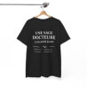 T-shirt Humour Médecin “Une Sage Docteure a un Jour Écrit” – Tee Shirt Profession Médicale  Blanc, Gris Sport et Noir