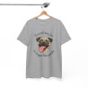 Tee Shirt Carlin Humour Il paraît que j’ai la langue bien pendue – T-shirt Chien Mignon et Drôle Blanc Gris Noir