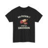 Tee Shirt Humour Ma passion c’est le saucisson – T-shirt Apéro Charcuterie Blanc Gris Noir – Idée Cadeau Amateur de Saucisson