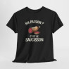 Tee Shirt Humour Ma passion c’est le saucisson – T-shirt Apéro Charcuterie Blanc Gris Noir – Idée Cadeau Amateur de Saucisson
