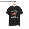Tee Shirt Humour Ma passion c’est le saucisson – T-shirt Apéro Charcuterie Blanc Gris Noir – Idée Cadeau Amateur de Saucisson