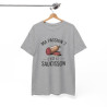 Tee Shirt Humour Ma passion c’est le saucisson – T-shirt Apéro Charcuterie Blanc Gris Noir – Idée Cadeau Amateur de Saucisson