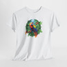 Tee Shirt Perroquet Tropical Ara Coloré – T-shirt Jungle Exotique Nature – Blanc Gris Noir – Idée Cadeau Amoureux des Oiseaux