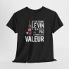 Tee Shirt Je Suis Comme Le Vin Je Prends De La Valeur – T-shirt Humour Vin Bouteille Drôle Blanc Gris Noir –