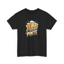 Tee Shirt Attaquant de Pinte – T-shirt Humour Pétanque et Bière – Tee Shirt Drôle Apéro Blanc Gris Noir