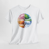 Tee Shirt Arbre 4 Saisons Nature – Printemps Été Automne Hiver – T-shirt Paysage Nature Blanc Gris Noir