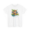 Tee Shirt Poisson Tropical Coloré – Illustration Aquatique Nature et Fleurs – T-shirt Animal Marin