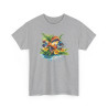 Tee Shirt Poisson Tropical Coloré – Illustration Aquatique Nature et Fleurs – T-shirt Animal Marin