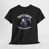Tee Shirt Humour Noir Faucheuse – Tant D’Idiots Et Seulement Une Faux – T-shirt Drôle Mort Cartoon