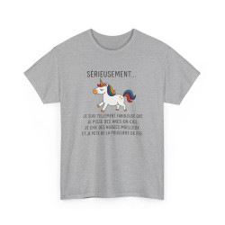 Tee Shirt Licorne Humour Sérieusement Fabuleuse – Licorne Arc-en-ciel Drôle – T-shirt Fantaisie