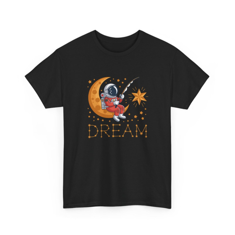 Tee Shirt Astronaute Dream – Astronaute sur la Lune Pêchant une Étoile – T-shirt Espace Astronomie
