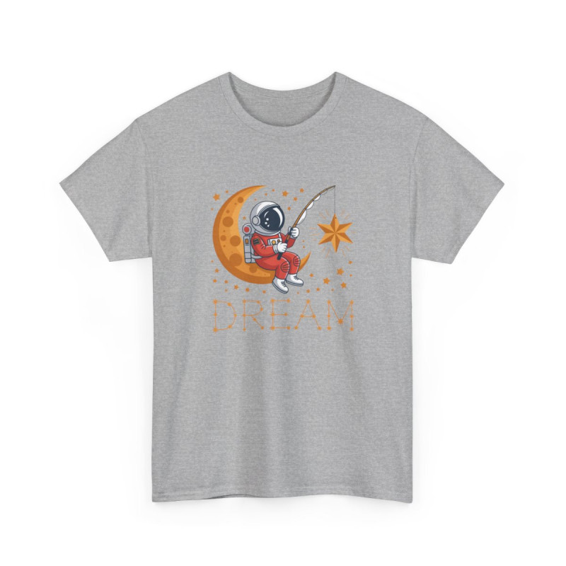 Tee Shirt Astronaute Dream – Astronaute sur la Lune Pêchant une Étoile – T-shirt Espace Astronomie