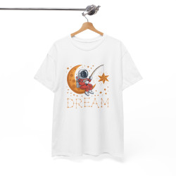 Tee Shirt Astronaute Dream – Astronaute sur la Lune Pêchant une Étoile – T-shirt Espace Astronomie