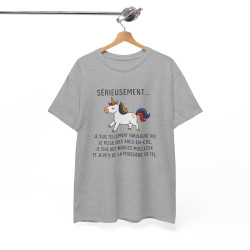 Tee Shirt Licorne Humour Sérieusement Fabuleuse – Licorne Arc-en-ciel Drôle – T-shirt Fantaisie