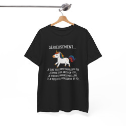 Tee Shirt Licorne Humour Sérieusement Fabuleuse – Licorne Arc-en-ciel Drôle – T-shirt Fantaisie