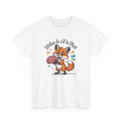 Tee Shirt Renard Humour Utilise-le s’il te plaît – Renard avec Cerveau Drôle – T-shirt Humour Animaux