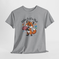 Tee Shirt Renard Humour Utilise-le s’il te plaît – Renard avec Cerveau Drôle – T-shirt Humour Animaux