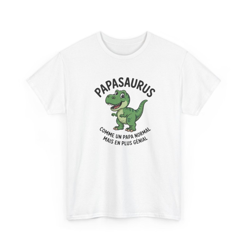 Tee Shirt PapaSaurus Comme un Papa Normal Mais en Plus Génial – Dinosaure Papa Humour – T-shirt Fête des Pères