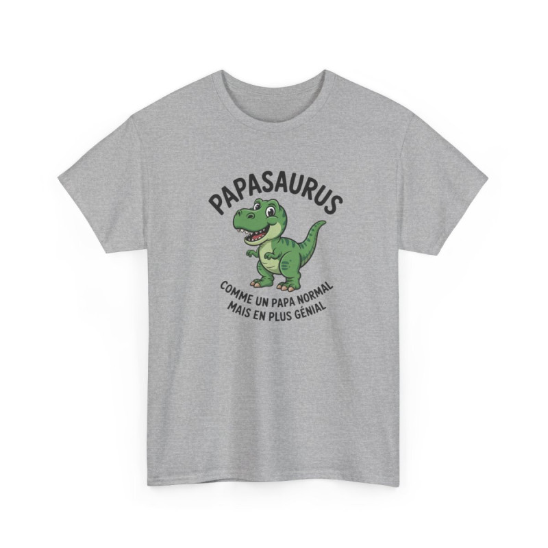 Tee Shirt PapaSaurus Comme un Papa Normal Mais en Plus Génial – Dinosaure Papa Humour – T-shirt Fête des Pères