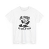 Tee Shirt Panda Humour Je Fais Ce Que Je Veux – Panda Cartoon Amusant – T-shirt Animaux Drôle