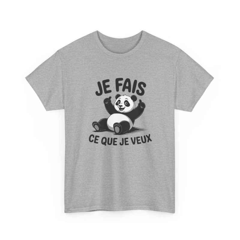 Tee Shirt Panda Humour Je Fais Ce Que Je Veux – Panda Cartoon Amusant – T-shirt Animaux Drôle