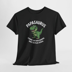 Tee Shirt PapaSaurus Comme un Papa Normal Mais en Plus Génial – Dinosaure Papa Humour – T-shirt Fête des Pères