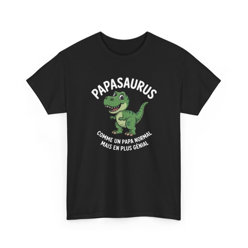 Tee Shirt PapaSaurus Comme un Papa Normal Mais en Plus Génial – Dinosaure Papa Humour – T-shirt Fête des Pères