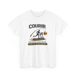 Tee Shirt Humour Course Motivation Burger – Coureur tapis running drôle – Cadeau sportif