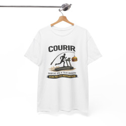 Tee Shirt Humour Course Motivation Burger – Coureur tapis running drôle – Cadeau sportif