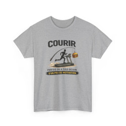 Tee Shirt Humour Course Motivation Burger – Coureur tapis running drôle – Cadeau sportif