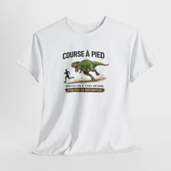 Tee Shirt Course à Pied Motivation Dinosaure – T-Rex Running humour sportif – Cadeau runner