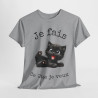 Tee Shirt Unisex Je fais ce que je veux  idée cadeau chat humour femme homme