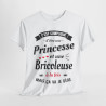 Tee shirt Femme c'est compliqué d'être une princesse et une bricoleuse à la fois mais ça va je gère idée humour amusant drôle