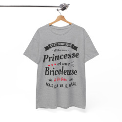 Tee shirt Femme c'est compliqué d'être une princesse et une bricoleuse à la fois mais ça va je gère idée humour amusant drôle