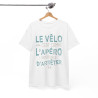 Tee Shirt Unisexe Le vélo c'est comme l'apéro impossible d'arrêter idée cadeau humour drôle amusant fun