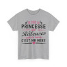 Tee shirt Femme Je suis la Princesse des râleuses car la reine c'est ma mère idée cadeau humour