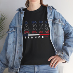 Tee shirt Unisex Paris France  designs drapeau JO 2024