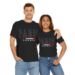 Tee shirt Unisex Paris France  designs drapeau JO 2024