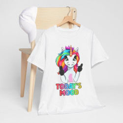 Tee shirt Femme Licorne Today's mood idée cadeau humour drôle amusant