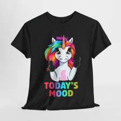Tee shirt Femme Licorne Today's mood idée cadeau humour drôle amusant