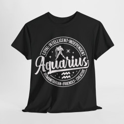 Tee shirt Unisex Signe du zodiaque Aquarius Verseau
