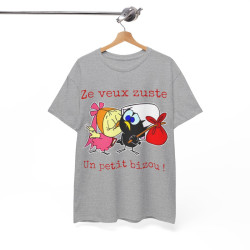 Tee Shirt Unisex Calimero ZE Veux zuste Un Petit bizou ! Homme ou Femme
