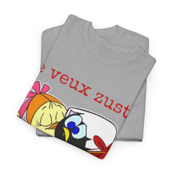 Tee Shirt Unisex Calimero ZE Veux zuste Un Petit bizou ! Homme ou Femme