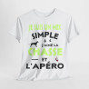 Tee shirt Homme Je suis un mec simple j'aime la chasse et l'apéro idée cadeau humour drôle